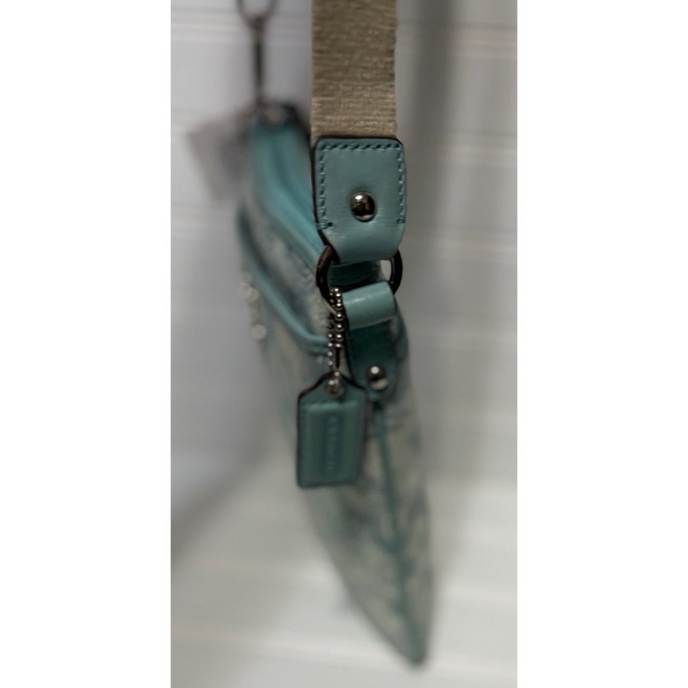 COACH Audrey Op Art Swirl Green Swingpack Crossbody Shoulder Bag Purse NEW - Picture 6 of 9